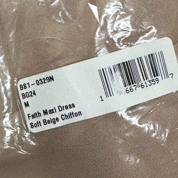 Show Me Your Mumu Faith Maxi Dress - Size Medium - Soft Beige Chiffon - Picture 9 of 9